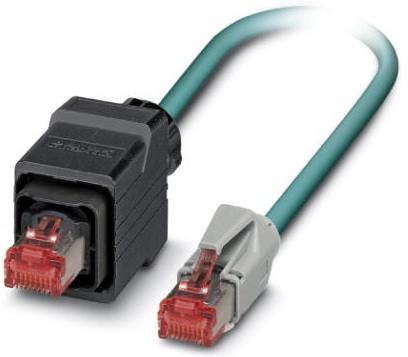 Phoenix Contact Ethernet Cordset; VS-PPC/PL-IP20-93E-LI/5.0; RJ45 to RJ45; Male Straight to Male Straight; 4-Pin; 4 x 26AWG; Shielded; 5m PUR Cable